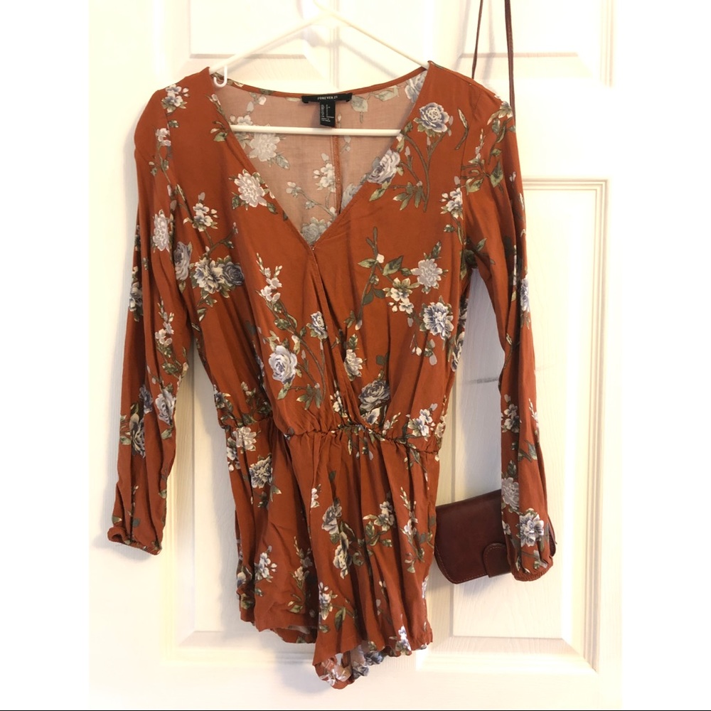 Forever 21 floral romper